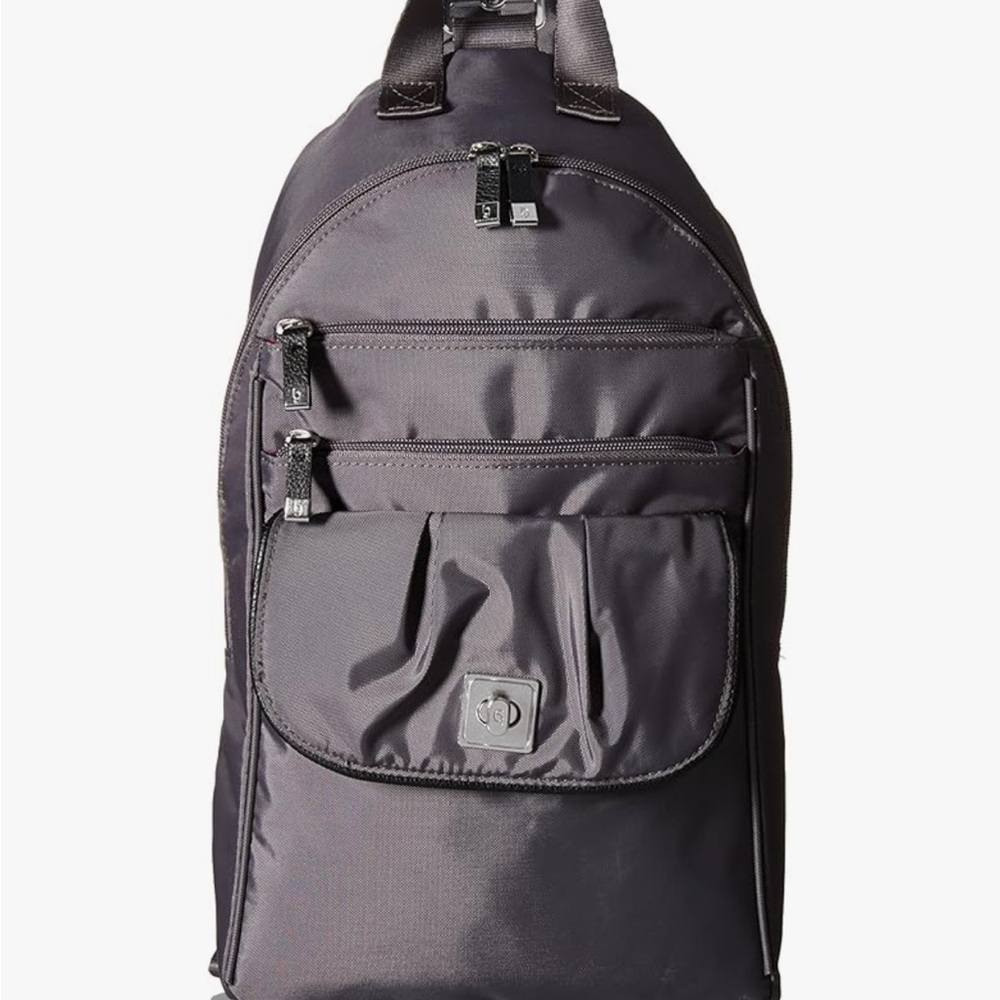 BG by Baggallini On The Go Sling,Pewter,One Size